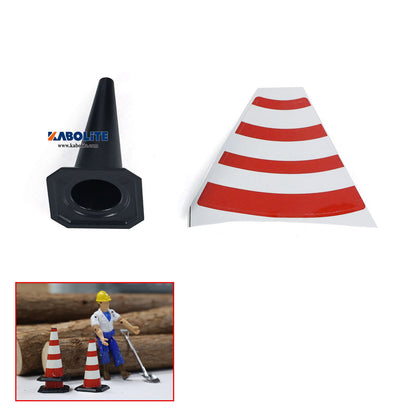 IN Stock Kabolite Plastic Decorative Traffic Sign Guardrail Barrier Traffic Cones Crash Bucket Spare Parts for 1/14 RC Construction Vehicles Model