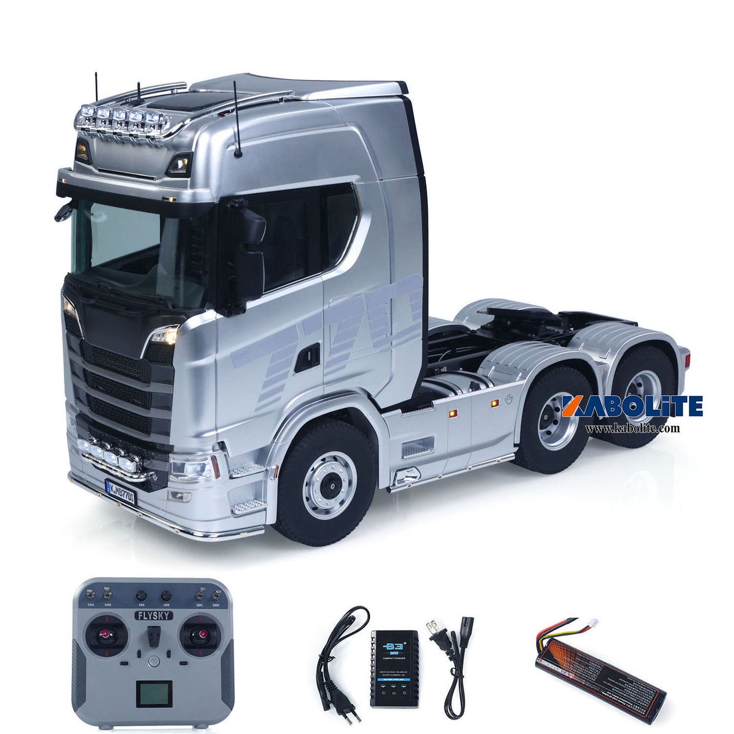 Fast Free Shipping for EU KABOLITE 1/14 770S 100 RC Tractor Truck 6x6 Remote Control Lorry Car 2Speed Gearbox Differential Lock Battery Radio RTR Model