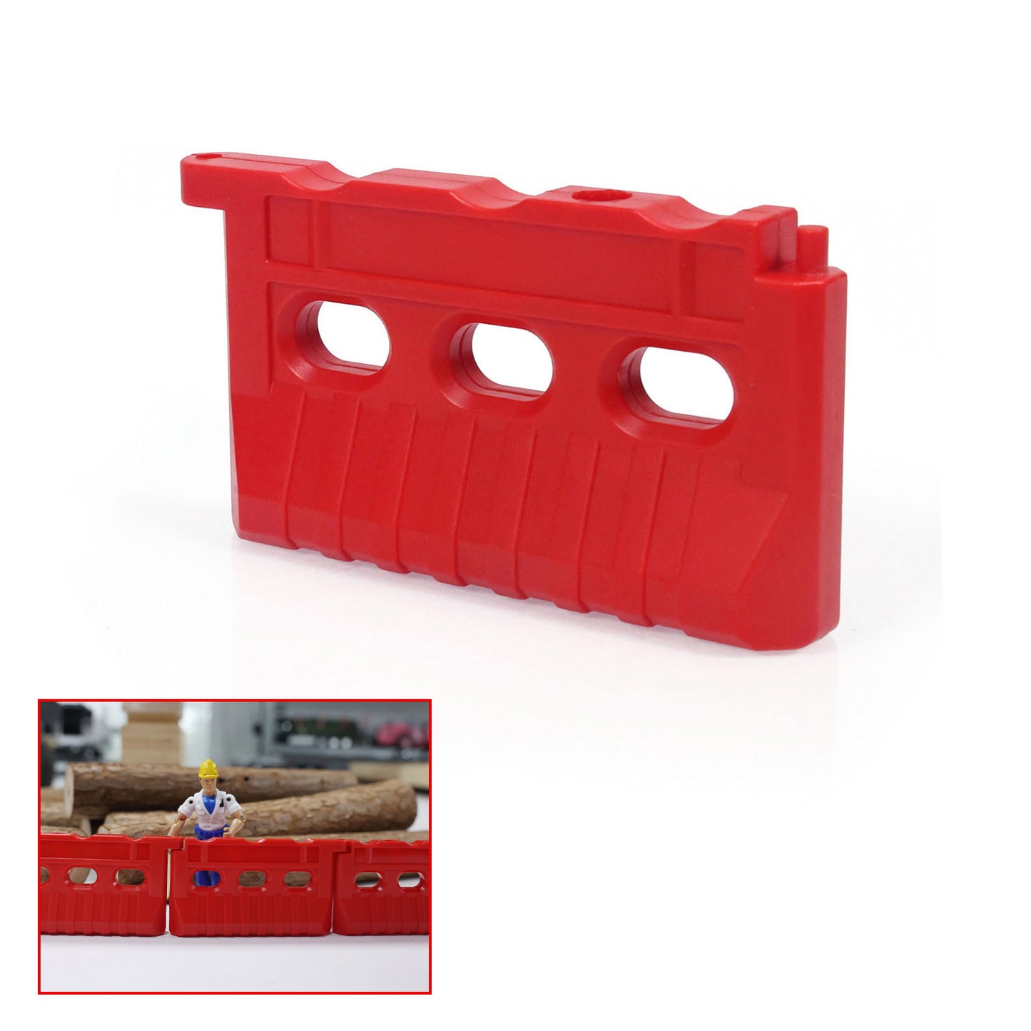 Kabolite Plastic Decorative Traffic Sign Guardrail Barrier Traffic Cones Crash Bucket Spare Parts for 1/14 RC Construction Vehicles Model