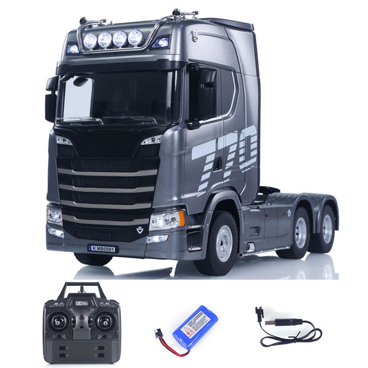 Finished Model RTR HUINA Electric 1/18 Remote Control Tractor Truck 1501PRO 6X4 RC Lorry Vehicle Light Sound Effect Battery