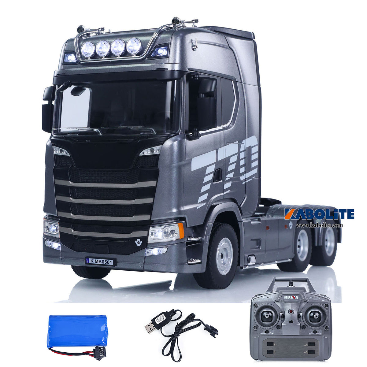 US Stock HUINA 1501PRO 1/18 6X4 Electric Remote Control Tractor Truck 2.4G 19CH RC Lorry Model Vehicle Light Sound Effect