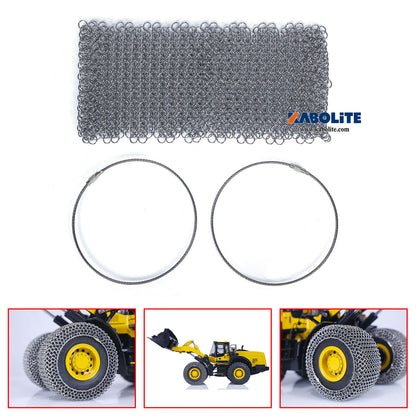 IN Stock Metal Tyre Chain for 1/14 K988 100/100S DIY Upgrade Spare Parts RC Hydraulic Loader Construction Vehicle