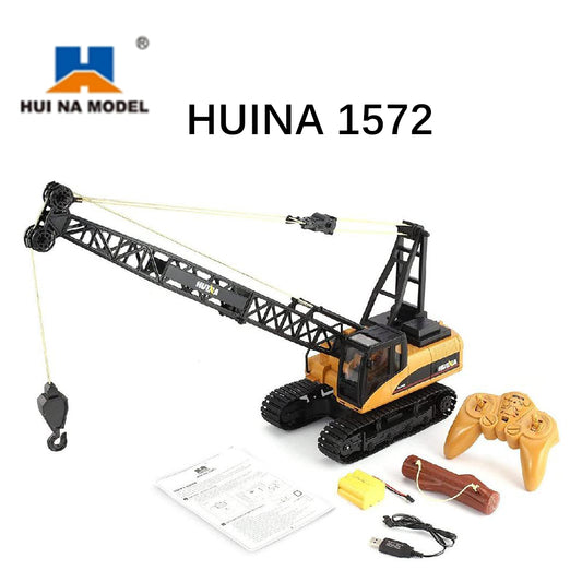 HUINA 572 15CH RC 1/14 Construction Crane Truck Tower Excavator Model Car 1572 Remote Control Toy