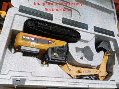 Second Hand US Stock HUINA New Upgrade 580 1/14 Metal Excavator Model Engineering Vehicle Electric Ball Grabber 360 Rotating Shear Claw Sound Lights
