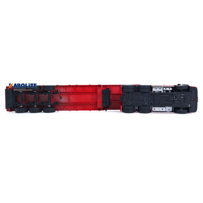 US Stock HUINA 1302A 1/24 Remote Control RTR Tractor Truck 770S W/ Light Sound System Manual Support Legs Tail Board 3Axle Semi Flatbed Trailer