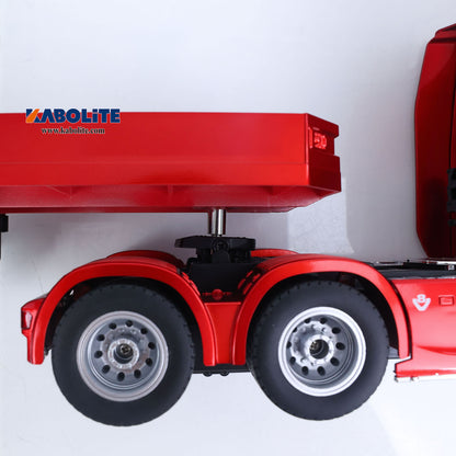 IN Stock HUINA RTR 1/24 Remote Control Tractor Truck 770S W/ Light Sound System Manual Support Legs Tail Board 3Axle Semi Flatbed Trailer