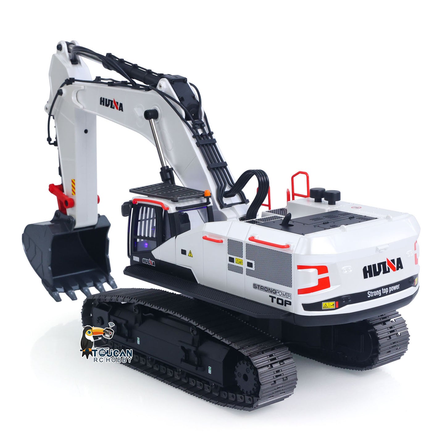 1/14 HUINA RC Metal Excavator Model Toys 1594 Radio Light Battery 22CH Sound Wooden Claw Ball Claw