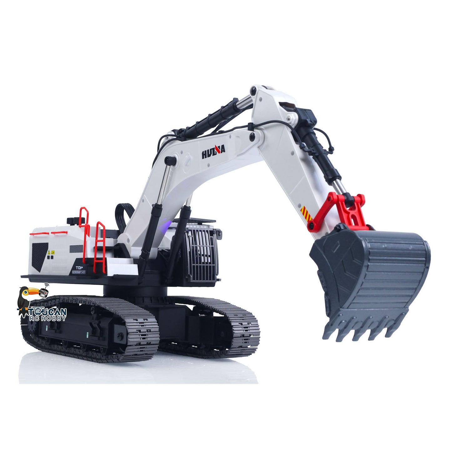 1/14 HUINA RC Metal Excavator Model Toys 1594 Radio Light Battery 22CH Sound Wooden Claw Ball Claw
