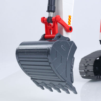 DE Stock HUINA 1/14 Metal 1594 RC Excavator Digger Model Bucket Drill Ball Wooden Claw Radio System Light Sound Battery Charger