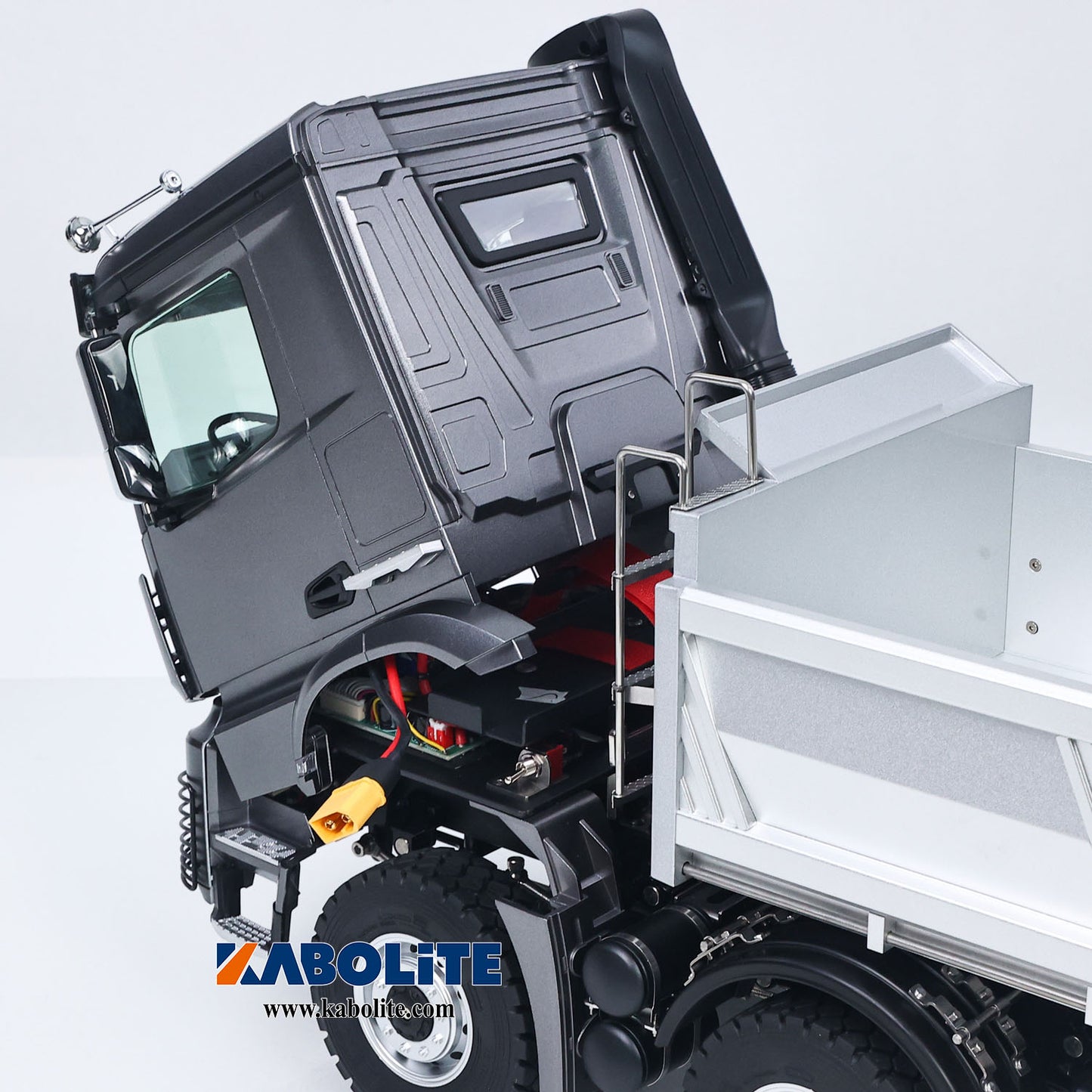 Fast Free Shipping for EU Kabolite 8X8 1/14 K5703 RC Dump Truck Electric Lifting Remote Control Tipper Model 2Speed Gearbox Lights Sound System