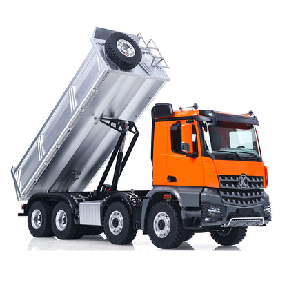 US Stock Kabolite 1/14 Electric RC Dump Truck K5703 8X8 Remote Control Tipper Model 2Speed Transmission Lights Sounds Battery Charger