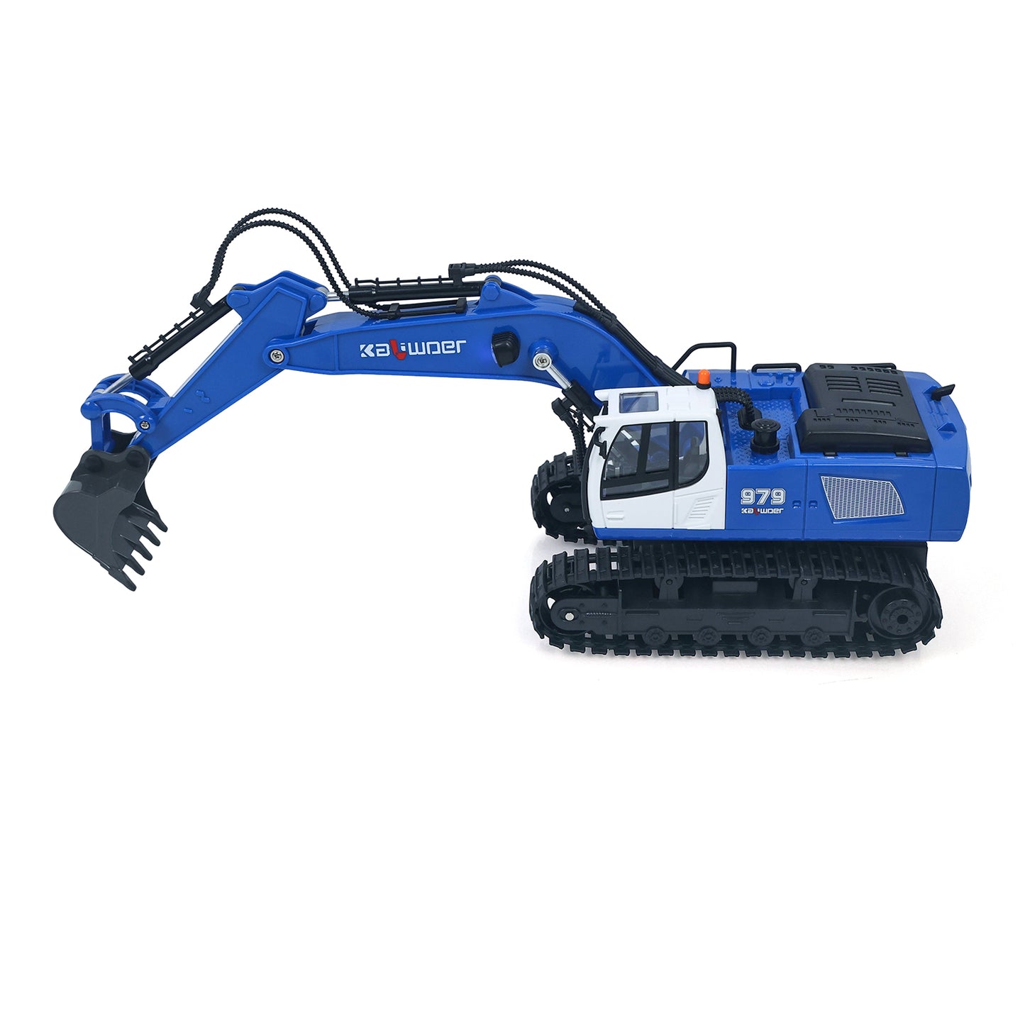 US Stock HUINA 1/18 13550 11CH RC Excavator Remote Control Digger Model 350 Degree Body Rotate 2.4G Radio System 3.7V Battery USB Charger