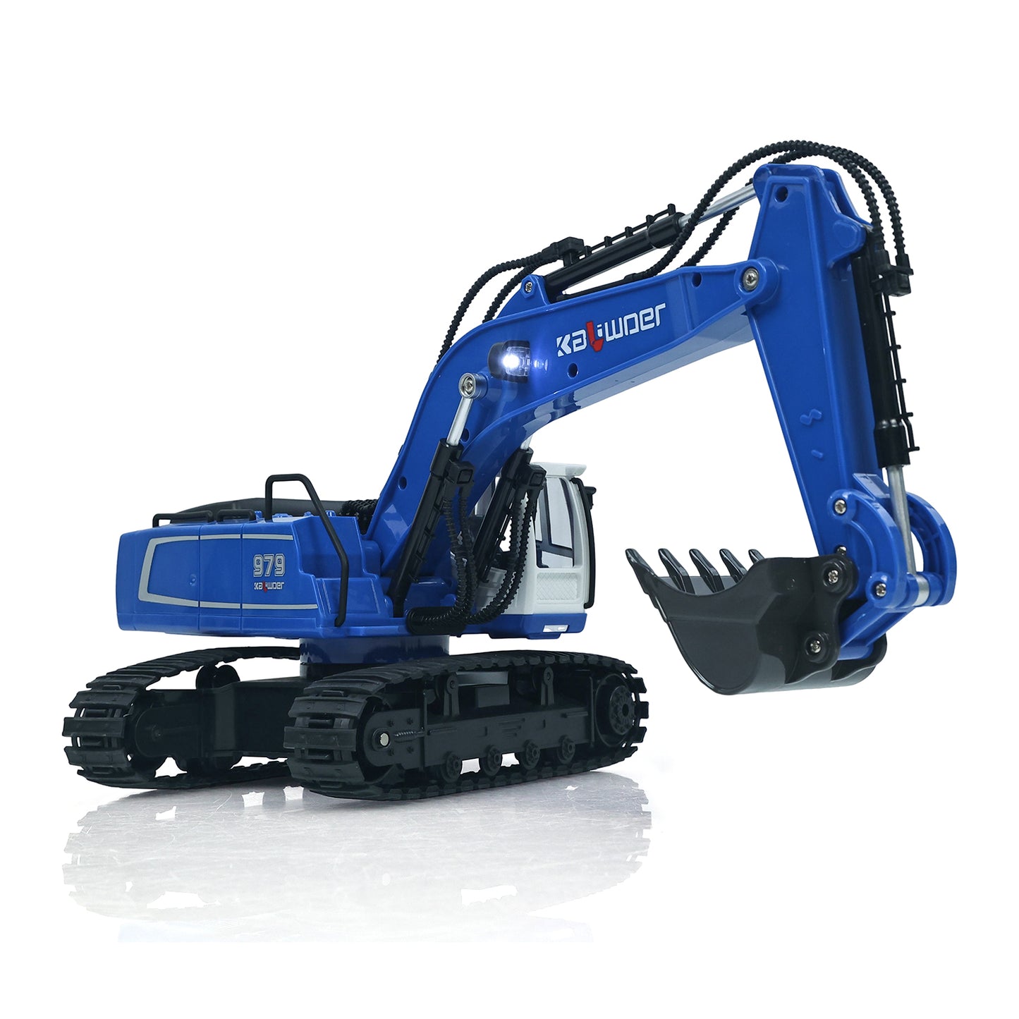US Stock HUINA 1/18 13550 11CH RC Excavator Remote Control Digger Model 350 Degree Body Rotate 2.4G Radio System 3.7V Battery USB Charger