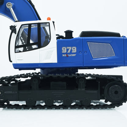 US Stock HUINA 1/18 13550 11CH RC Excavator Remote Control Digger Model 350 Degree Body Rotate 2.4G Radio System 3.7V Battery USB Charger