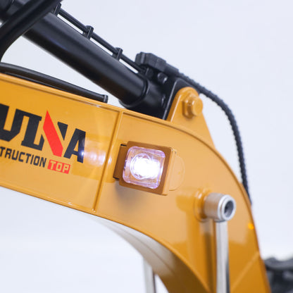 EU Stock HUINA Metal New Upgrade 580 1/14 RC Excavator Engineering Vehicle Model Electric Hammer Electric Timber Grab Ball Grabber Shear