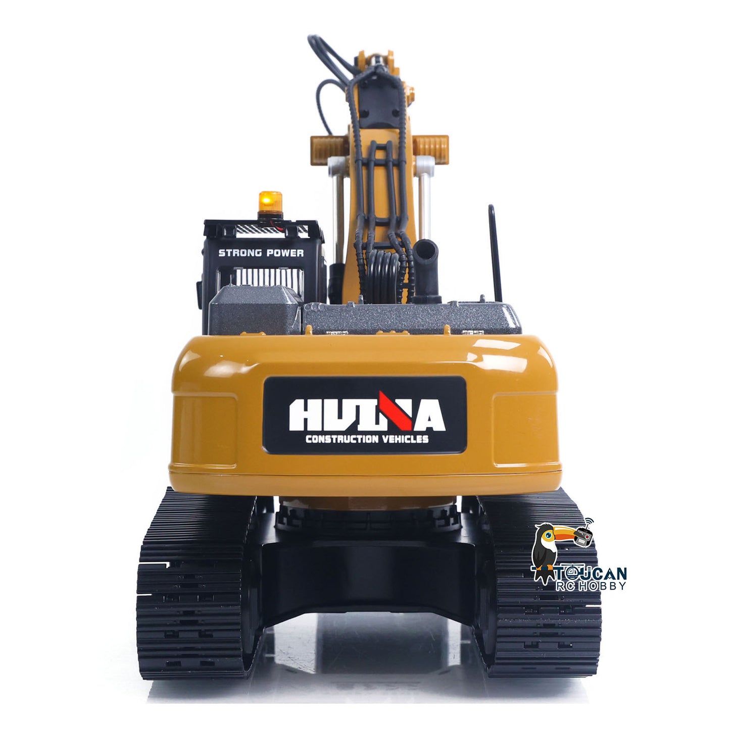 New Upgrade HUINA 1/14 Metal Excavator Model Engineering Vehicle 580 Electric Ball Grabber 360 Rotating Shear Claw Sound Lights