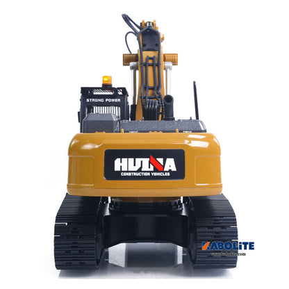 IN Stock HUINA 580 1/14 Metal RC Excavator Engineering Vehicle Model with Electric Hammer Ball Grabber Shear Timber Grab Sound Lights