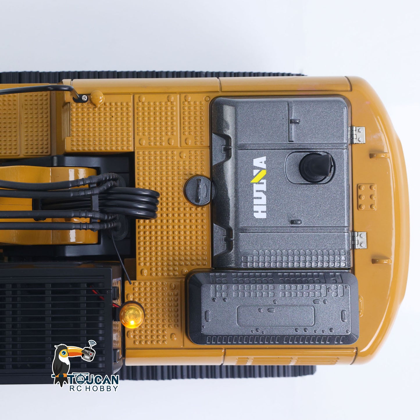 New Upgrade HUINA 1/14 Metal Excavator Model Engineering Vehicle 580 Electric Ball Grabber 360 Rotating Shear Claw Sound Lights