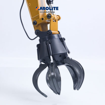 US Stock HUINA 580 1/14 Metal Excavator Model Engineering Vehicle Electric Ball Grabber 360 Rotating Shear Claw Sound Lights
