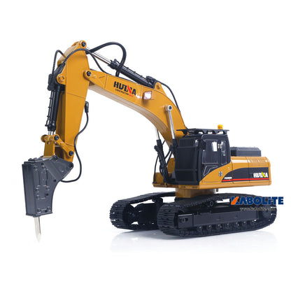 US Stock HUINA 580 1/14 Metal Excavator Model Engineering Vehicle Electric Ball Grabber 360 Rotating Shear Claw Sound Lights