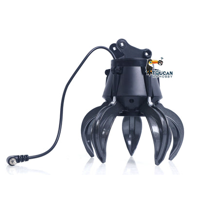 New Upgrade HUINA 1/14 Metal Excavator Model Engineering Vehicle 580 Electric Ball Grabber 360 Rotating Shear Claw Sound Lights