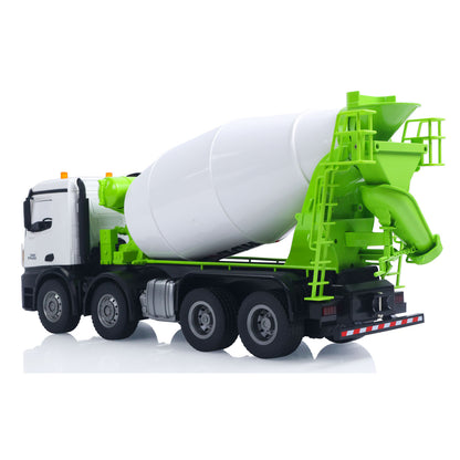 Fast Free Shipping for EU Metal HUINA 1/14 RC Mixer Truck 12CH Remote Control Agitating Lorry Model Light Sound Effects 2.4GHz Radio System Battery