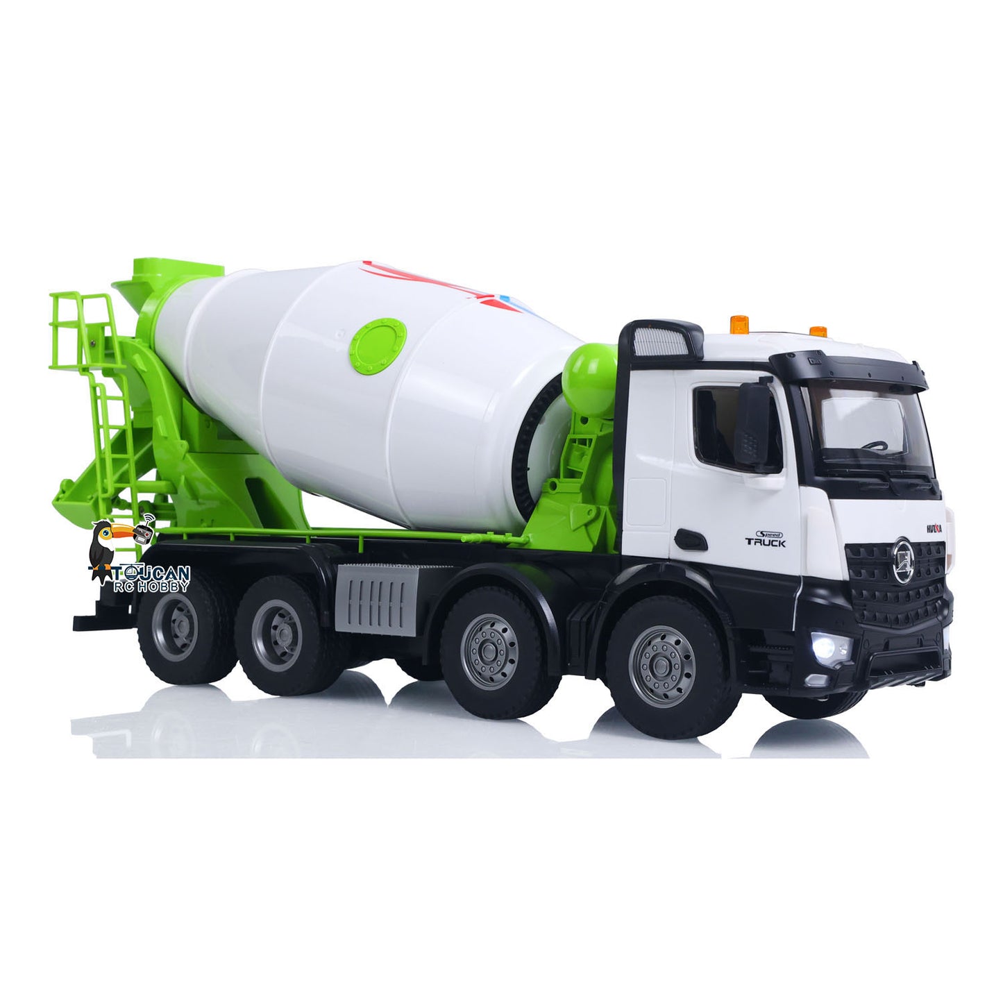 Metal 1/14 RC Mixer Truck RTR 2.4GHz Radio 12CH Light Sound Effects Remote Control Agitating Lorry Finished Model Toys Battery