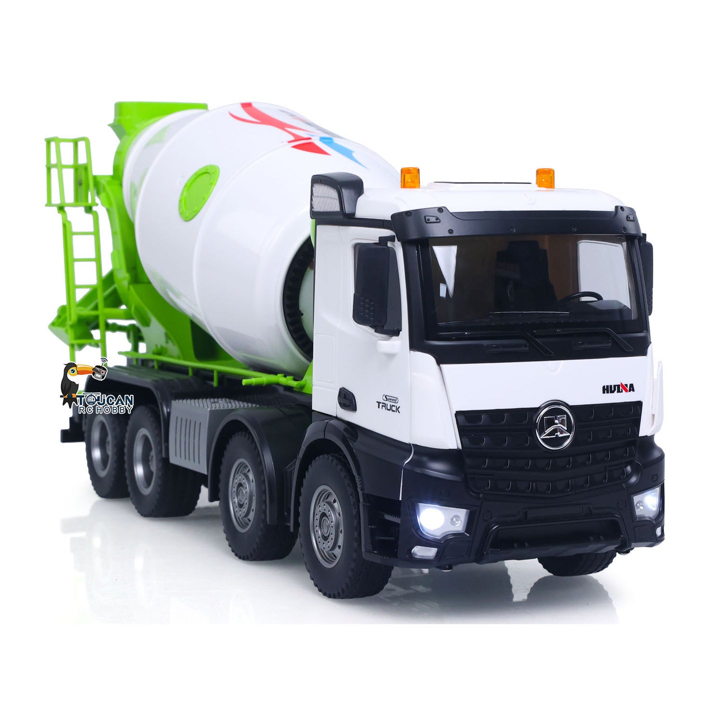 Metal 1/14 RC Mixer Truck RTR 2.4GHz Radio 12CH Light Sound Effects Remote Control Agitating Lorry Finished Model Toys Battery