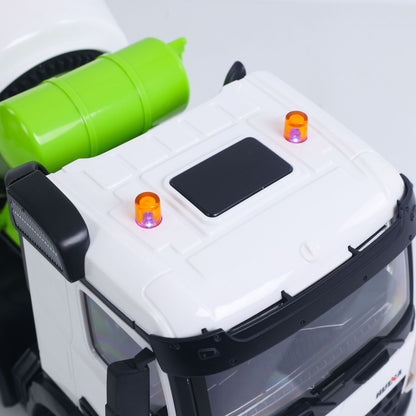 Fast Free Shipping for EU Metal HUINA 1/14 RC Mixer Truck 12CH Remote Control Agitating Lorry Model Light Sound Effects 2.4GHz Radio System Battery