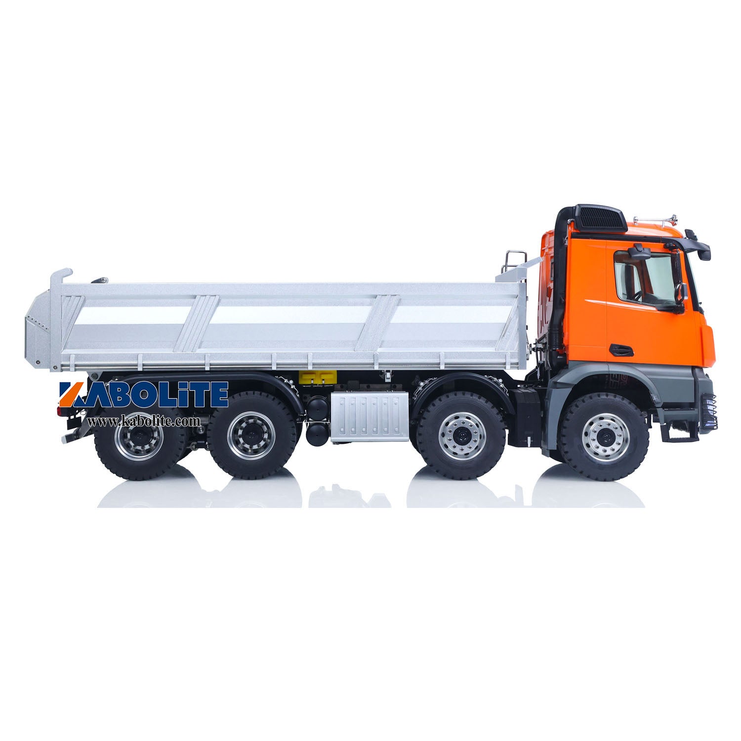 Kabolite K3367 1/14 Metal 8x8 Hydraulic Remote Control Dump Truck RC Tipper with ST8 Radio Controller