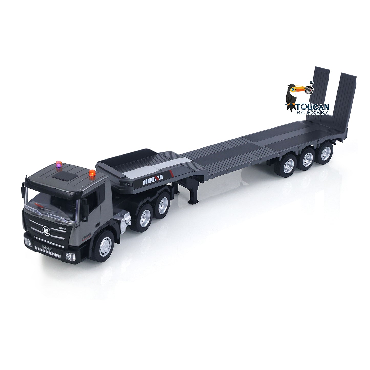 HUINA 1318 1:18 RC Tractor Truck 9CH Remote Control Cars Flatbed Trailer 2.4G Remote Control Model Toys