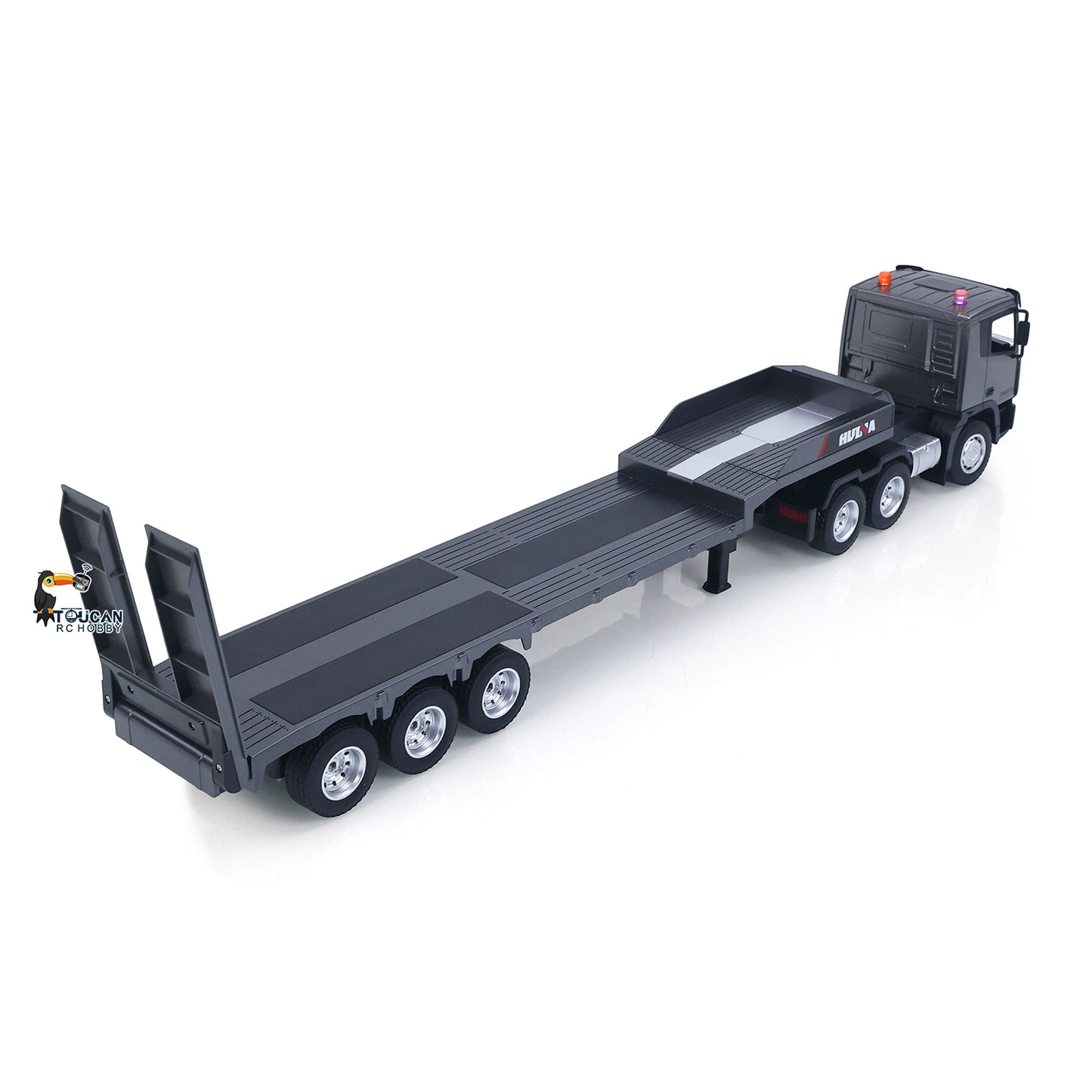 HUINA 1318 1:18 RC Tractor Truck 9CH Remote Control Cars Flatbed Trailer 2.4G Remote Control Model Toys