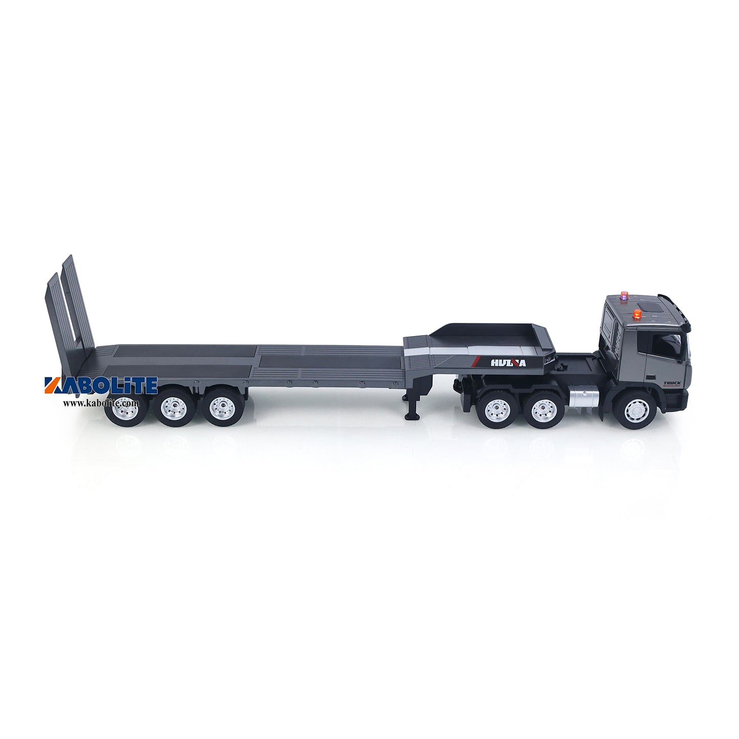IN Stock HUINA 1318 1/18 Plastic RC Tractor Truck Flatbed Trailer Model with 9CH 2.4G Radio Controller Gift for Construction Hobbyists