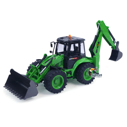 US Stock HUINA 1/14 1579 Remote Control Backhoe Excavator 2.4G 9CH RC Multifunctional Loader Model Toys