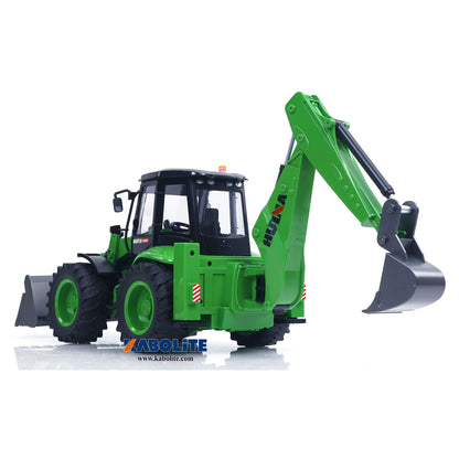 IN Stock HUINA 1579 1/14 Plastic Remote Control Backhoe Loader 2.4G 9CH Digger Model Gift for Engineering Vehicle Hobbyists