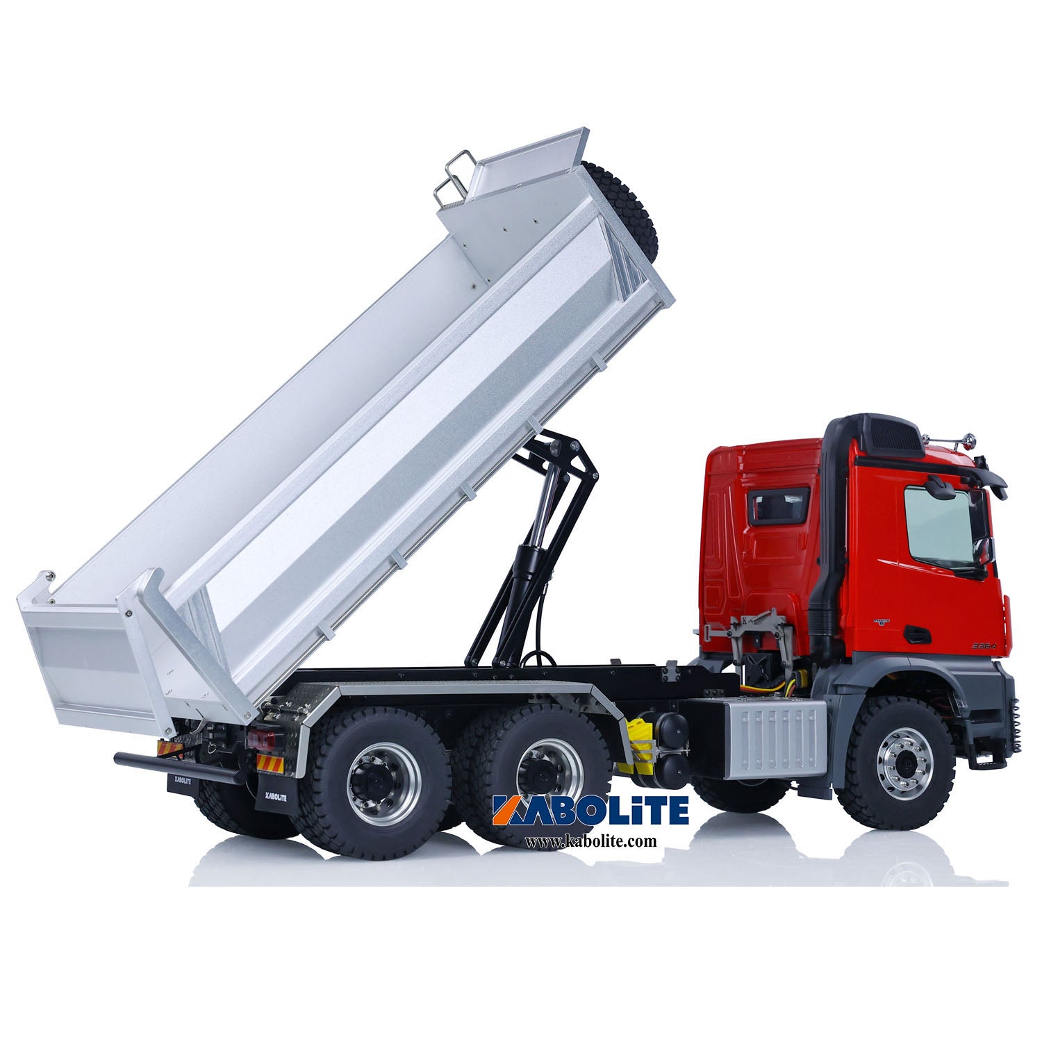 Kabolite K3364 1/14 6x6 Metal Hydraulic RC Dump Truck with FS ST8 Radio Controller