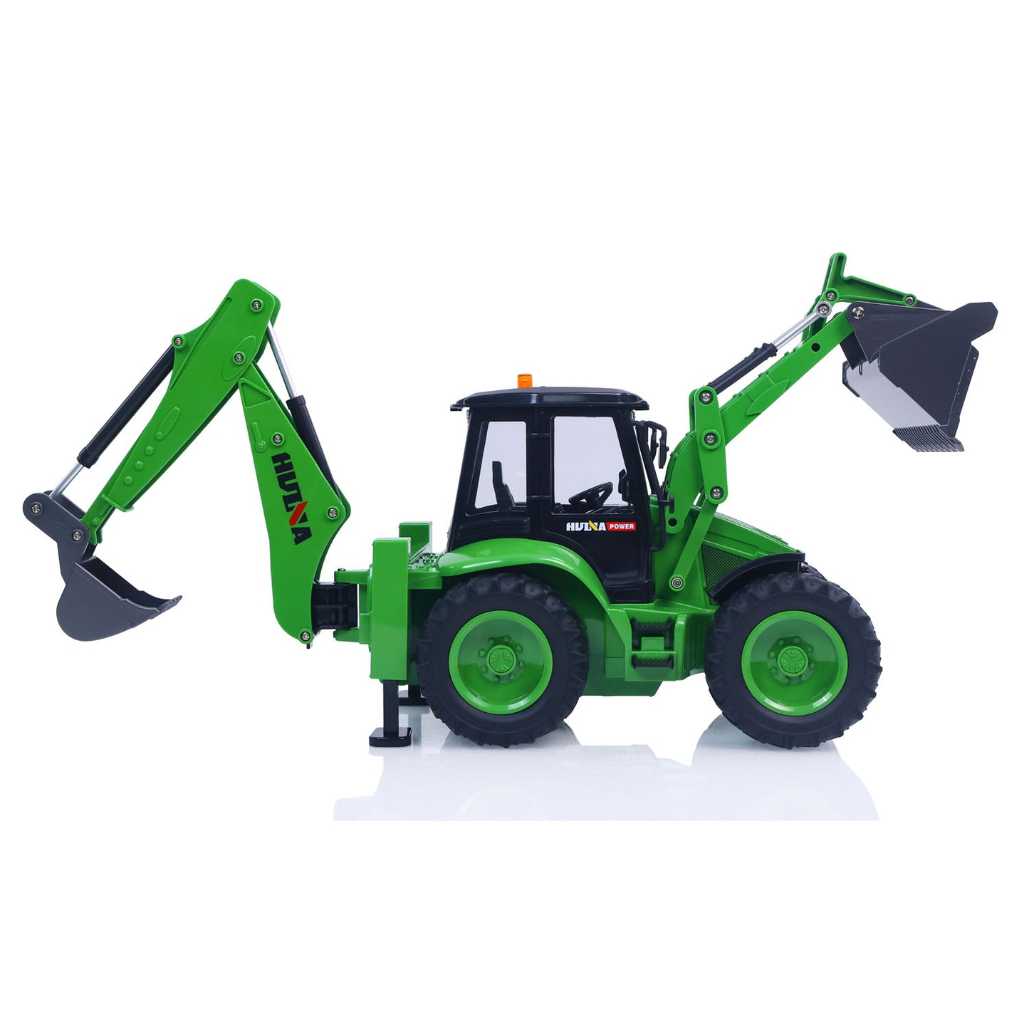 HUINA 1/14 1579 Remote Control Backhoe Excavator 2.4G 9CH RC Loader Model Toys RC Construction Vehicles
