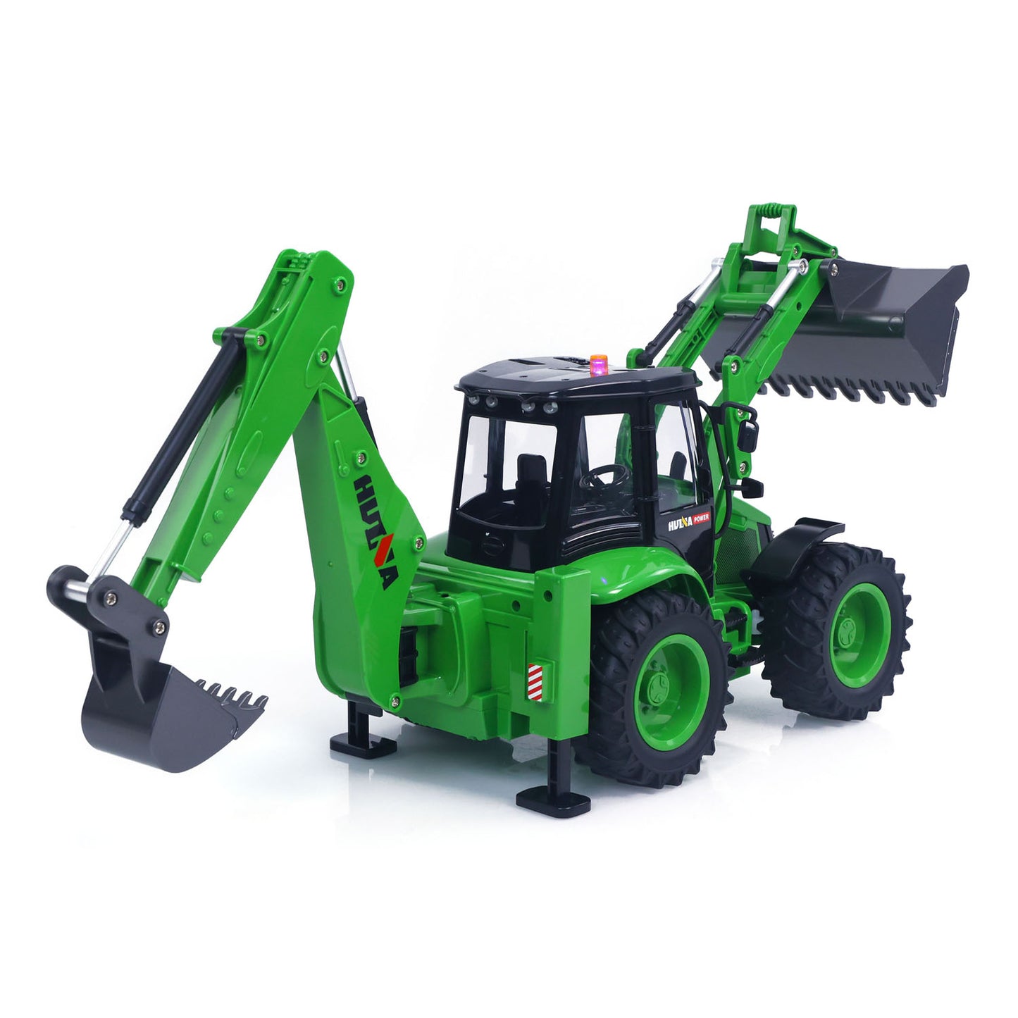 HUINA 1/14 1579 Remote Control Backhoe Excavator 2.4G 9CH RC Loader Model Toys RC Construction Vehicles