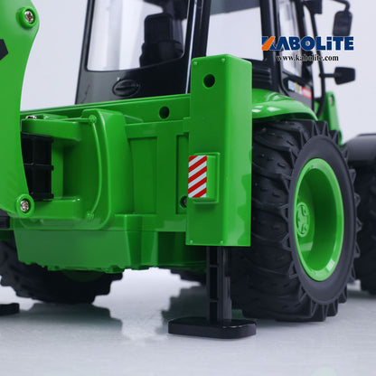 IN Stock HUINA 1579 1/14 Plastic Remote Control Backhoe Loader 2.4G 9CH Digger Model Gift for Engineering Vehicle Hobbyists