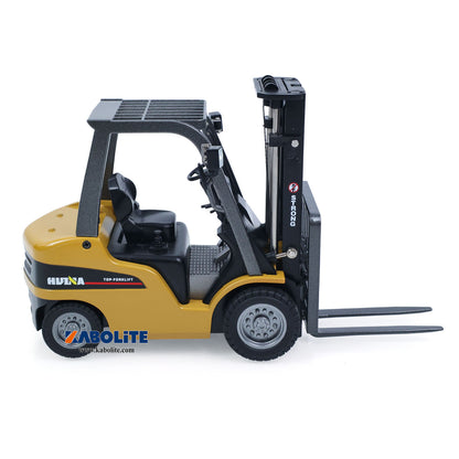 HUINA 9925 1/50 Electric Remote Control Forklift Mini Warehouse RC Model with Light Sound Effect Desktop Display for Collectors