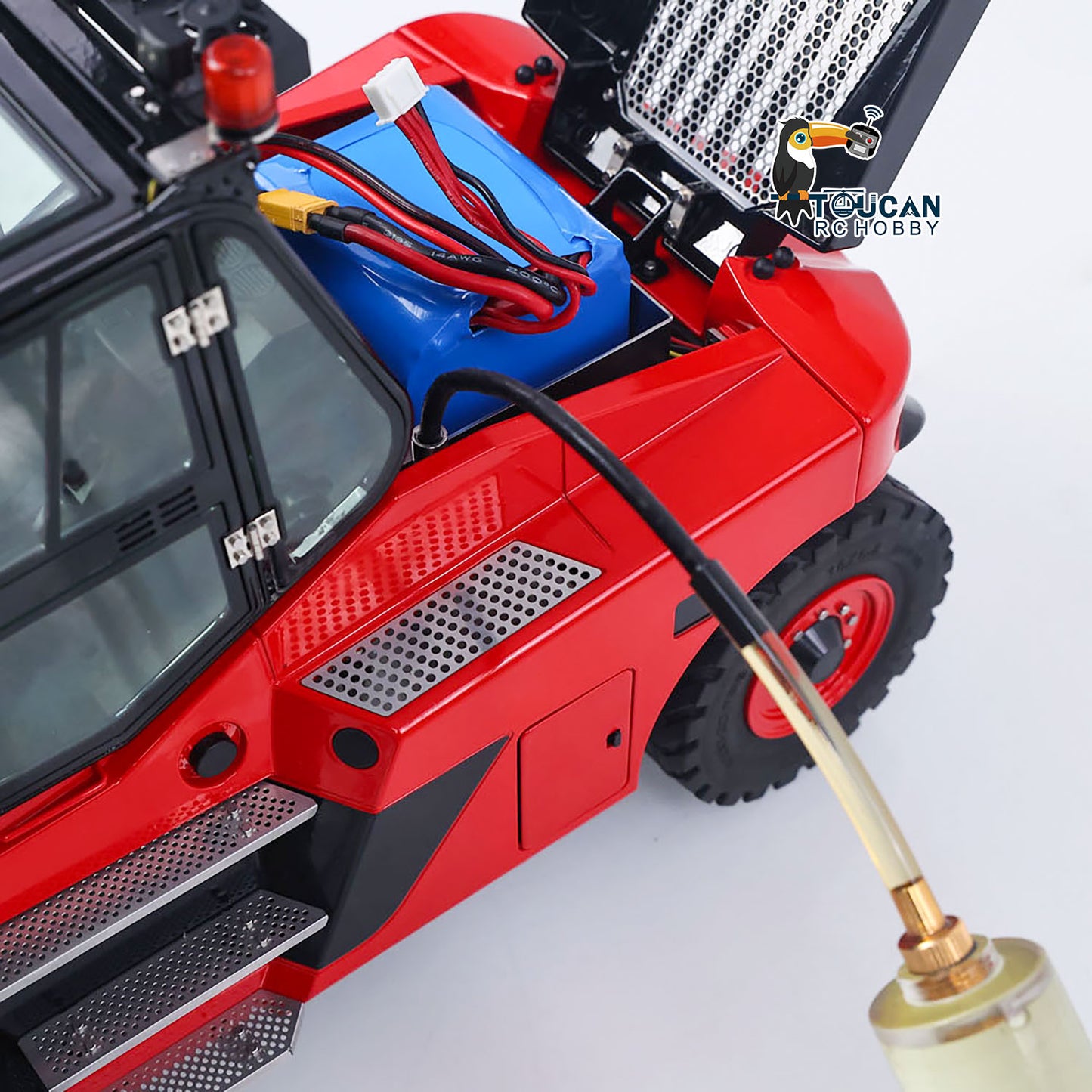 Kabolite K180-100 1/14 4X2 RWD Remote Control Hydraulic Forklift 3-Way Vavles RTR Flysky ST8 Radio Light System Sound Battery