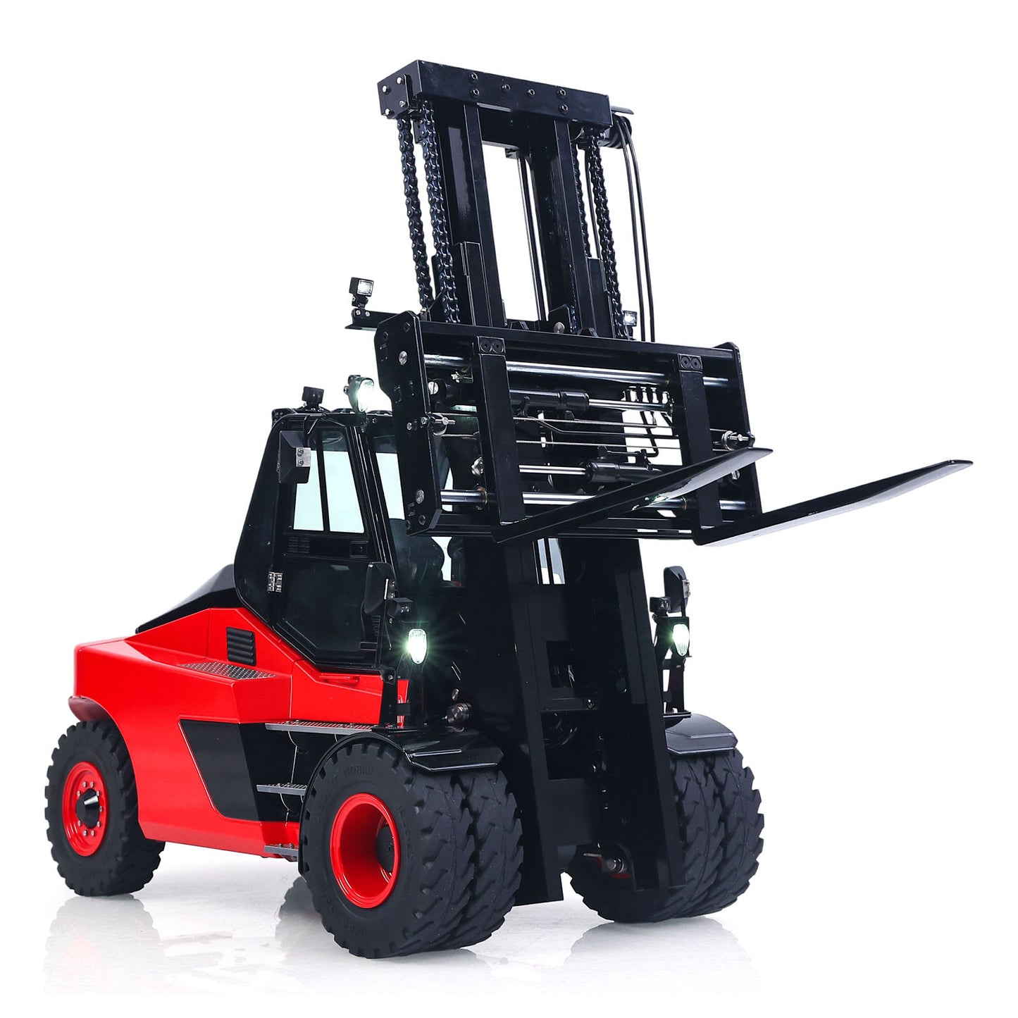 Fast Free Shipping for EU Kabolite K180-100 1/14 4X2 Remote Control Hydraulic Forklift 3-Way Vavles RTR Flysky ST8 Radio Controller Light Sound System