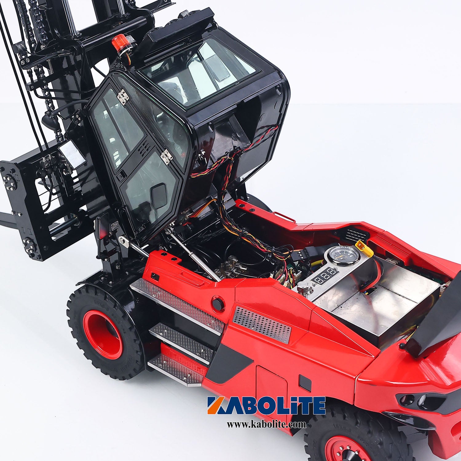Kabolite K180-100 1/14 4X2 Remote Control Hydraulic Forklift with Light Sound System for RC Enthusiasts 