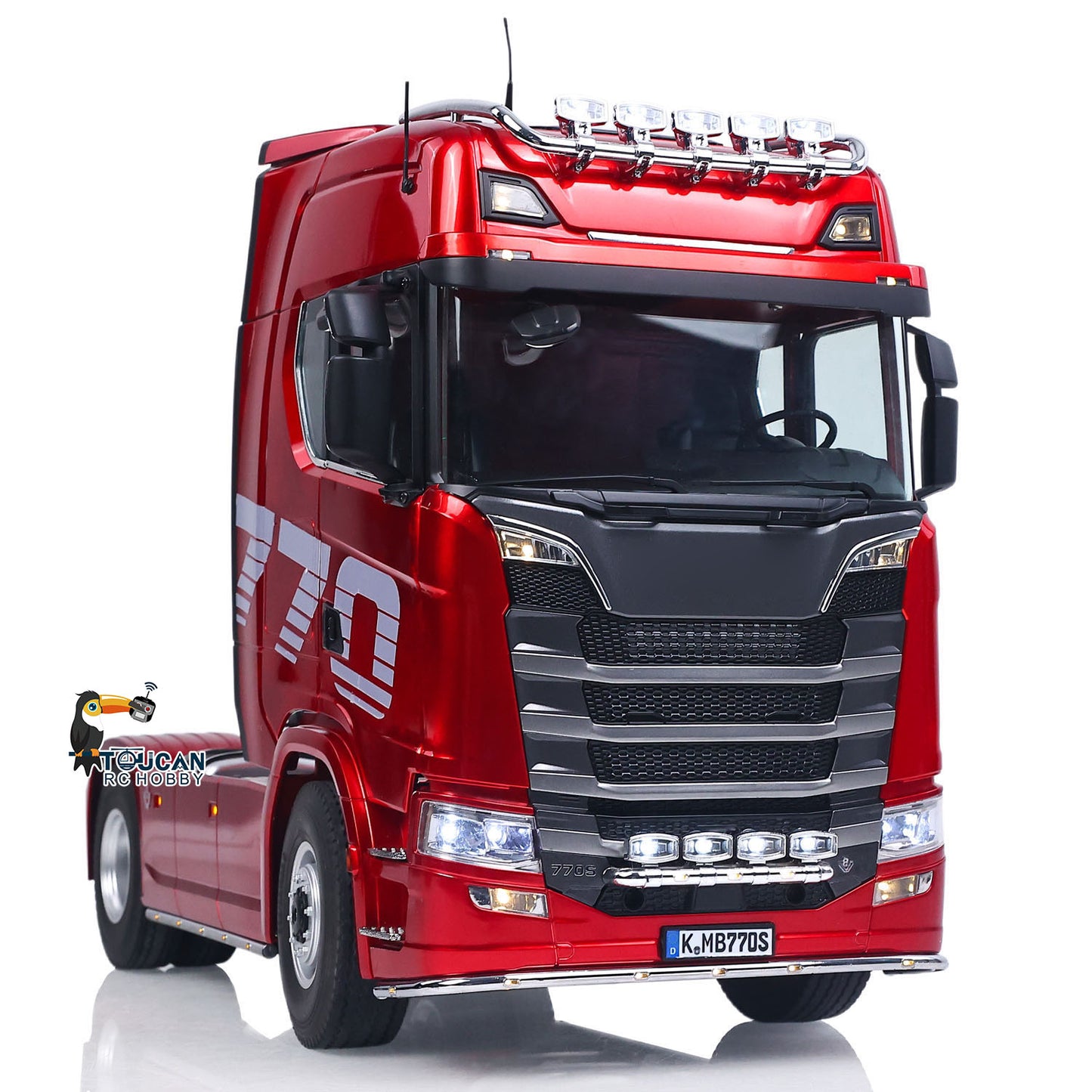 KABOLITE 1/14 Remote Control Tractor Truck 770S 100 4X2 RC Lorry Car 2Speed Transmission Differential Locks RTR Sound