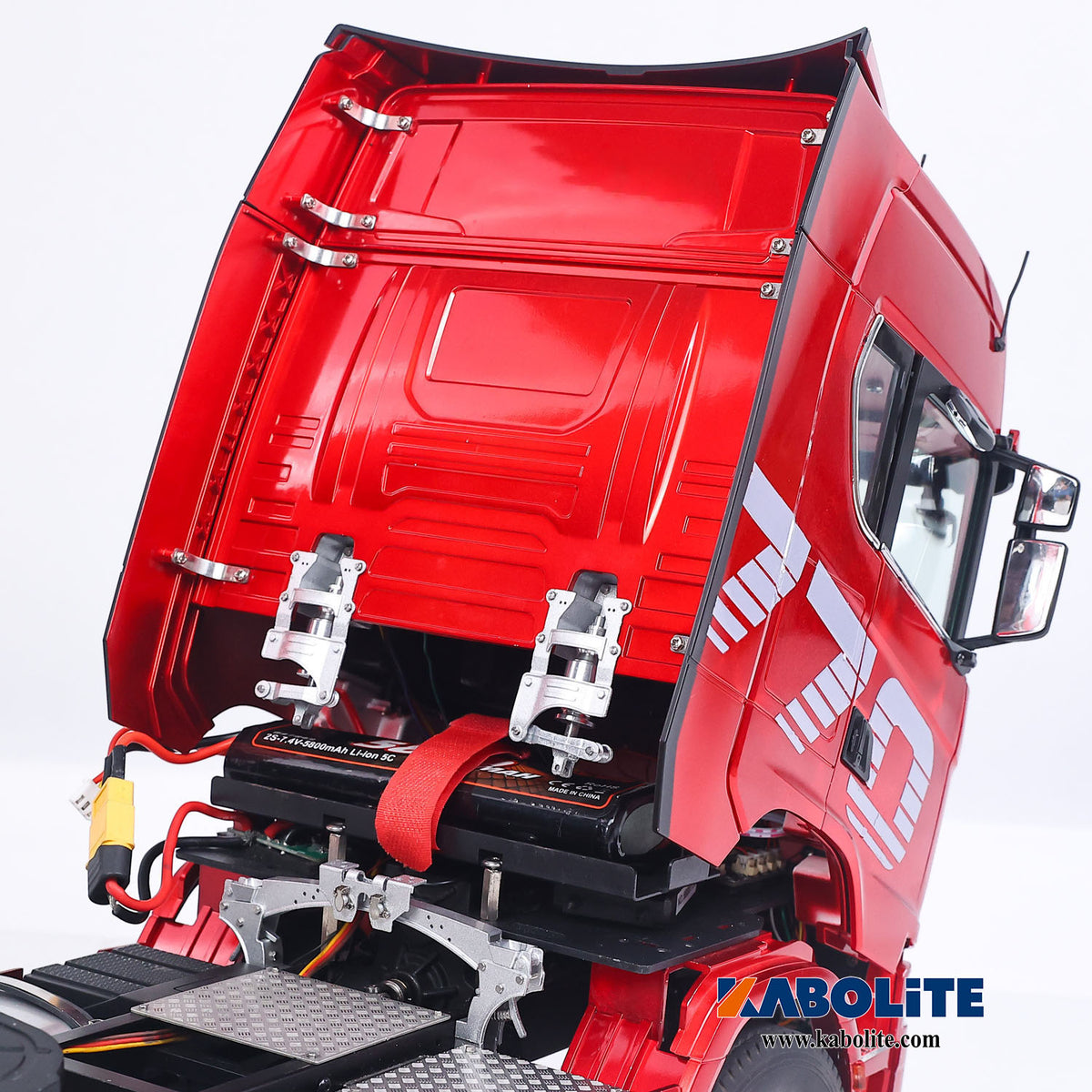 KABOLITE 770S 100 1/14 4X2 RC Tractor Truck with Metal Chassis Sound Light System for Outdoor