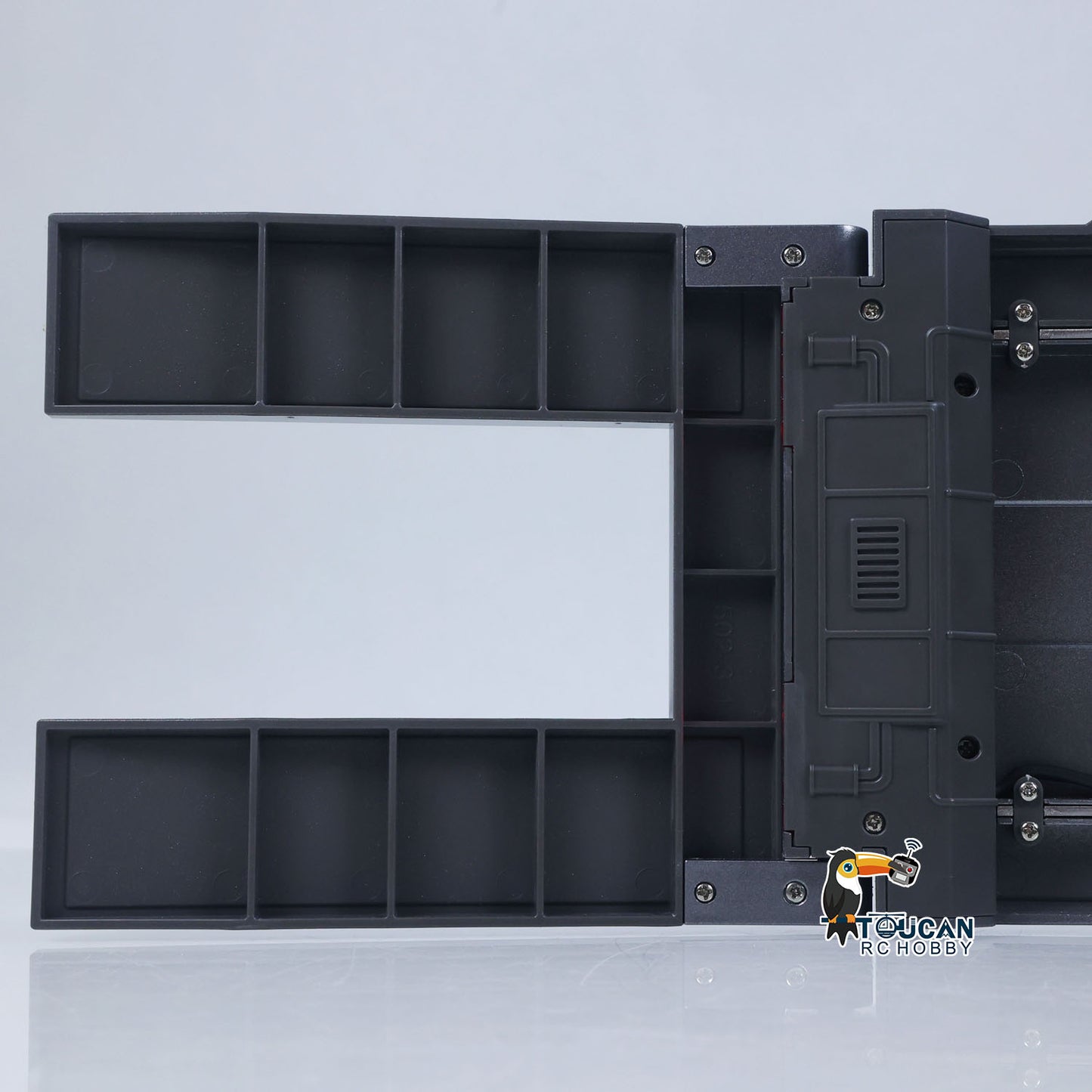 3 Axles Plastic Semi Trailer Flatbed 1502 for 1/18 Remote Control Tractor Truck HUINA 1501 RC Lorry Car Model Upgrade Parts