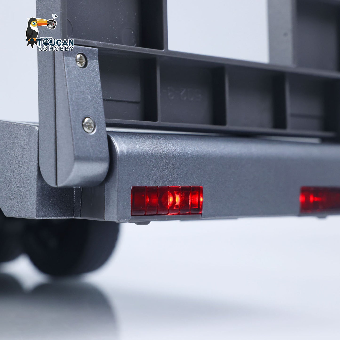 Fast Free Shipping 73.5CM Plastic Semi Trailer Flatbed 1502 for 1/18 Remote Control Tractor Truck HUINA 1501 Electronic Support Legs Tail Board