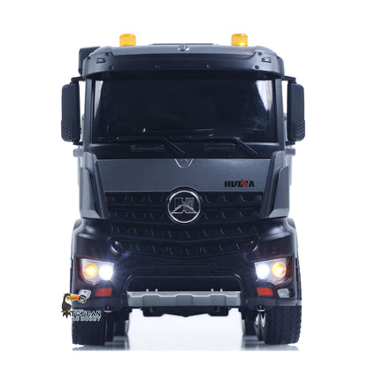 US Stock HUINA 1/14 Remote Control Dump Truck 12CH RC Tipper Finished Model Toy Gift RTR Light Sound Effects Radio USB Charging Cable