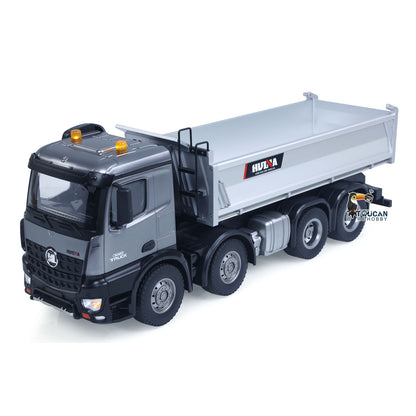 US Stock HUINA 1/14 Remote Control Dump Truck 12CH RC Tipper Finished Model Toy Gift RTR Light Sound Effects Radio USB Charging Cable