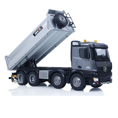 US Stock HUINA 1/14 Remote Control Dump Truck 12CH RC Tipper Finished Model Toy Gift RTR Light Sound Effects Radio USB Charging Cable